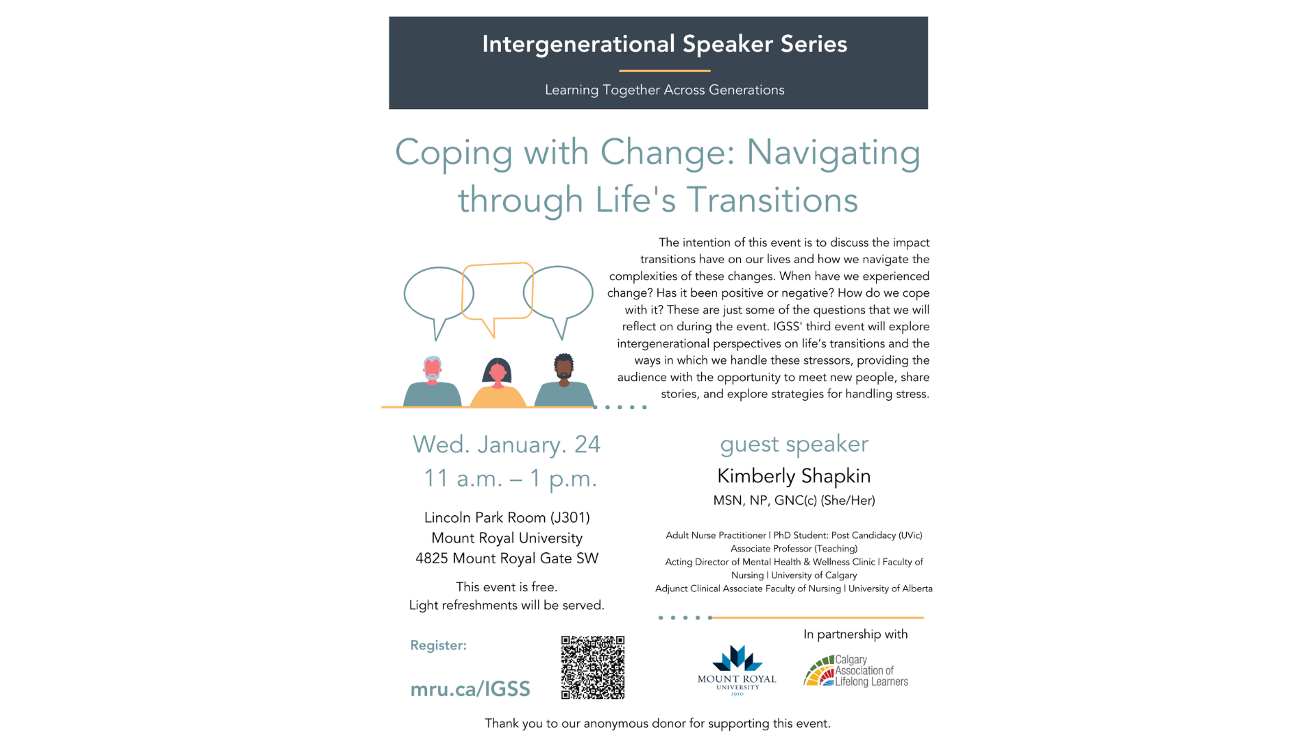 Intergenerational Speaker Series - Healthy Aging CORE Alberta