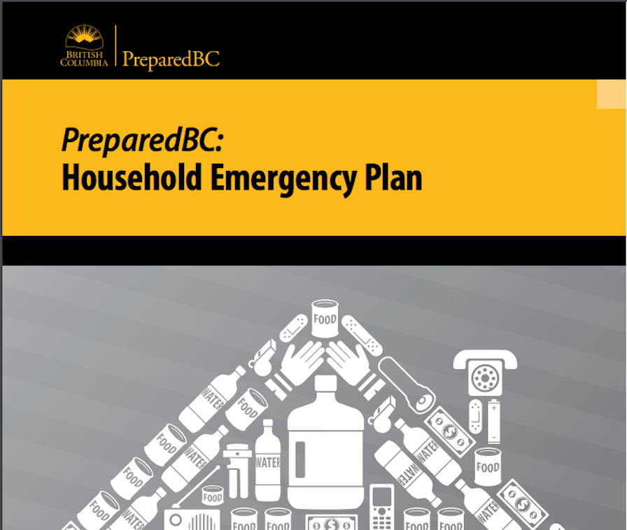 PreparedBC Household Emergency Plan Healthy Aging CORE Alberta